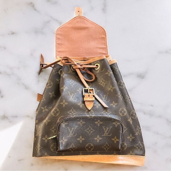 authentic louis vuitton montsouris mini backpack monogram m51137 🚨RARE LV Vintage! Louis Vuitton Monogram Mini Montsouris Backpack M51137